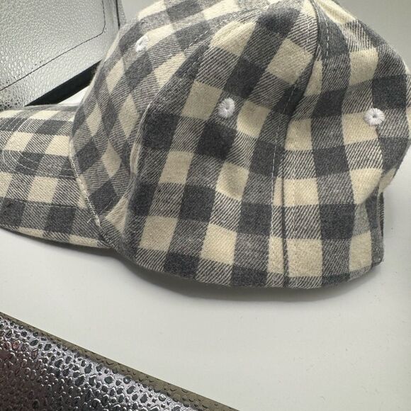 Gray and Cream Checkered Cap great for fall time - Picture 2 of 6